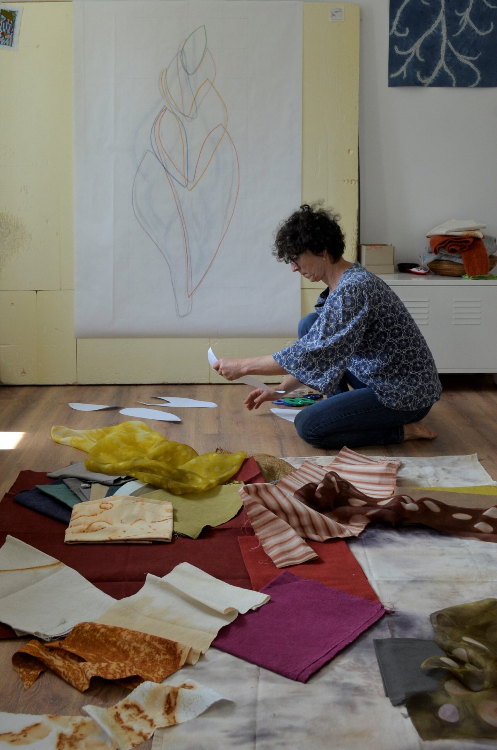 L'artiste Catherine de Robert au travail